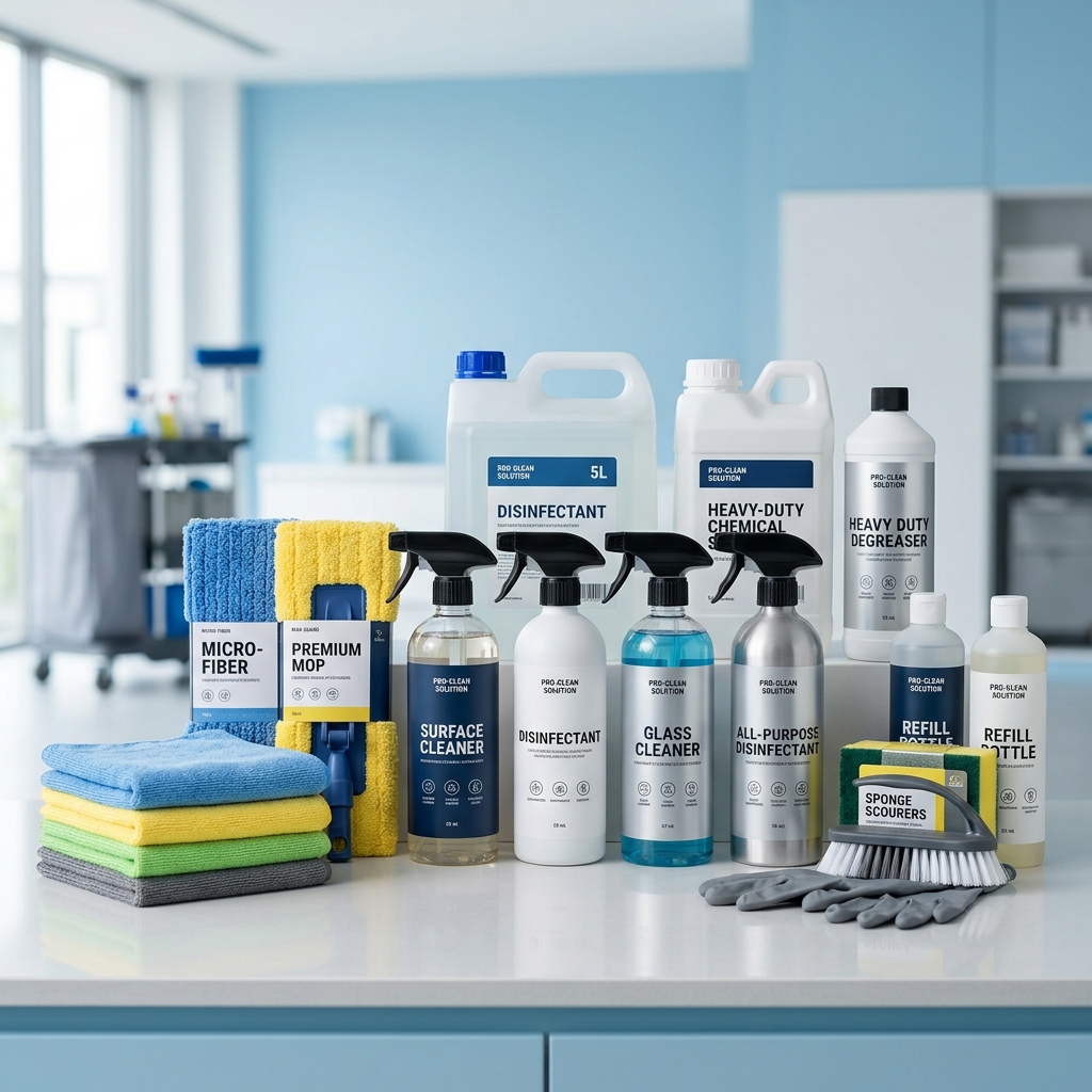 Professional cleaning supplies by SRR Marketing Indore
